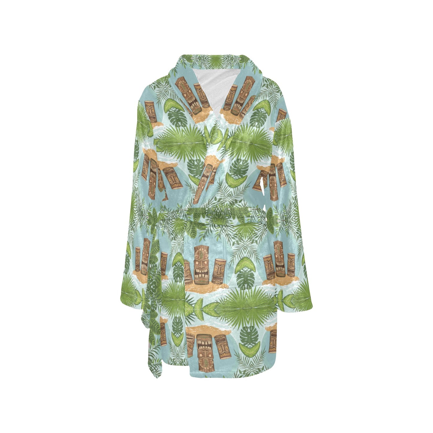 Tiki Wood Island Women's Fleece Robe