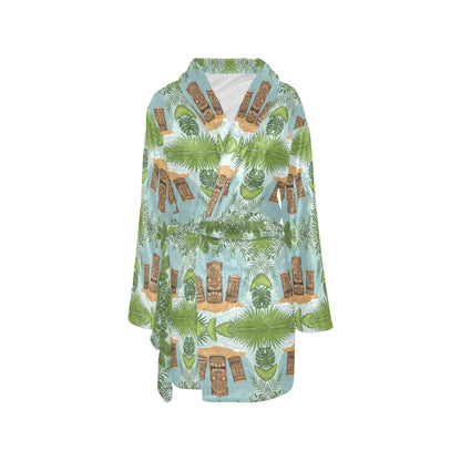 Tiki Wood Island Women's Fleece Robe