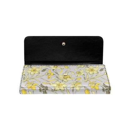 Daffodils Pattern Print Design DF05 Women's Trifold Wallet