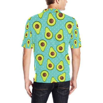 Avocado Pattern Print Design AC012 Men Polo Shirt