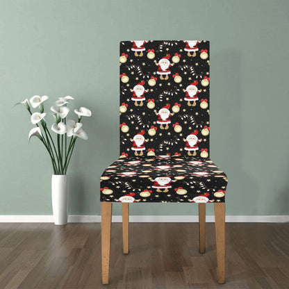 Santa Christmas Themed Print Design LKS307 Dining Chair Slipcover