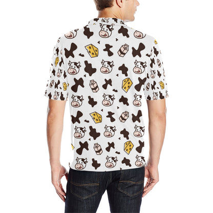 Cow Pattern Print Design 06 Men Polo Shirt