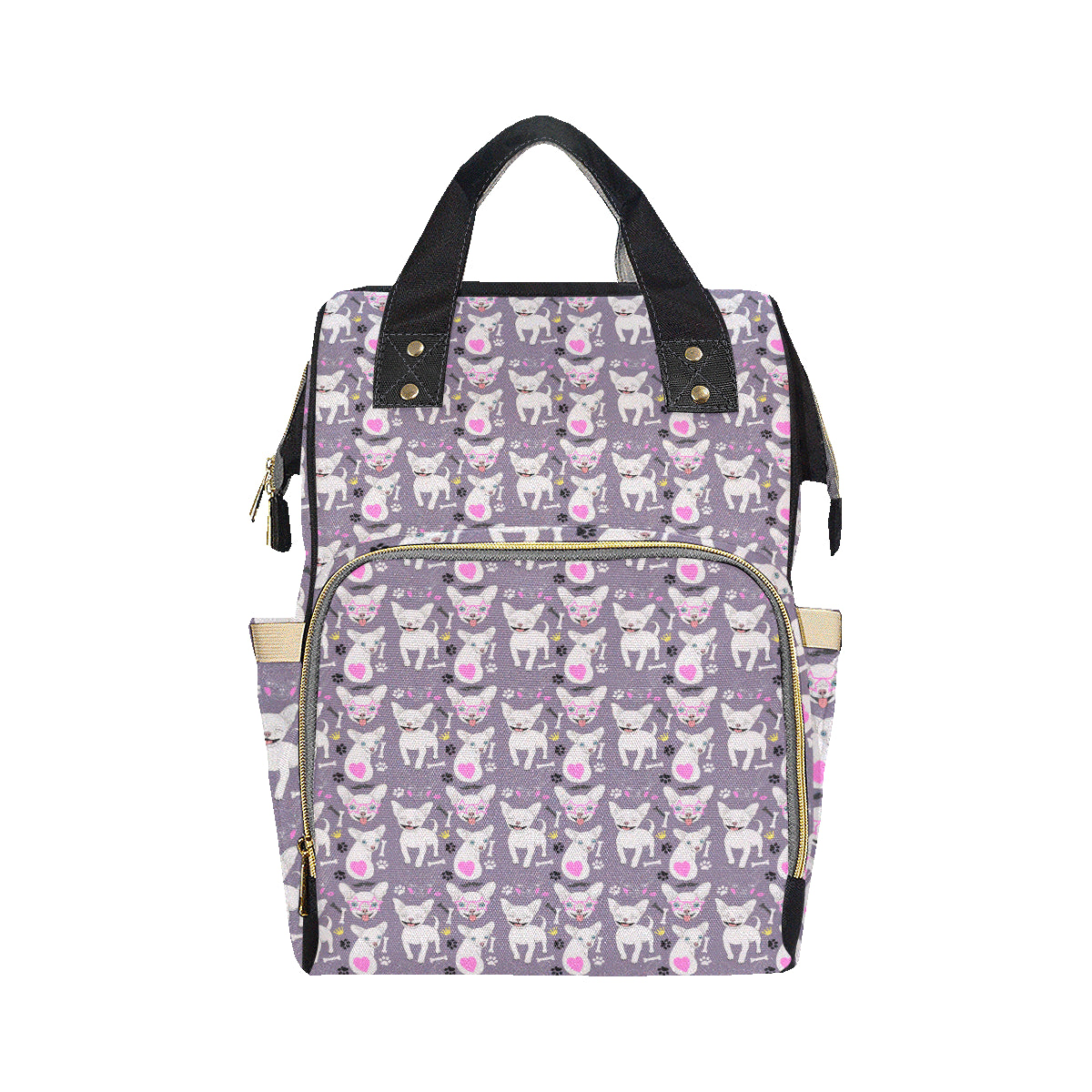 Chihuahua Happy Pattern Diaper Bag Backpack