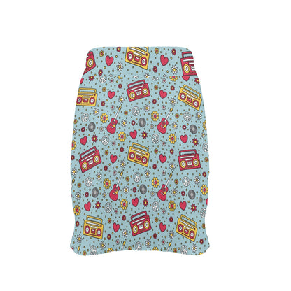 Hippie Print Design LKS307 17" Golf & Pickleball Skort with Pockets