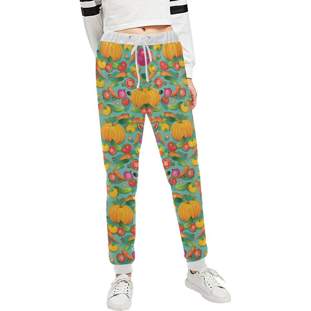 Vegan Colorful Themed Design Print Unisex Sweatpants