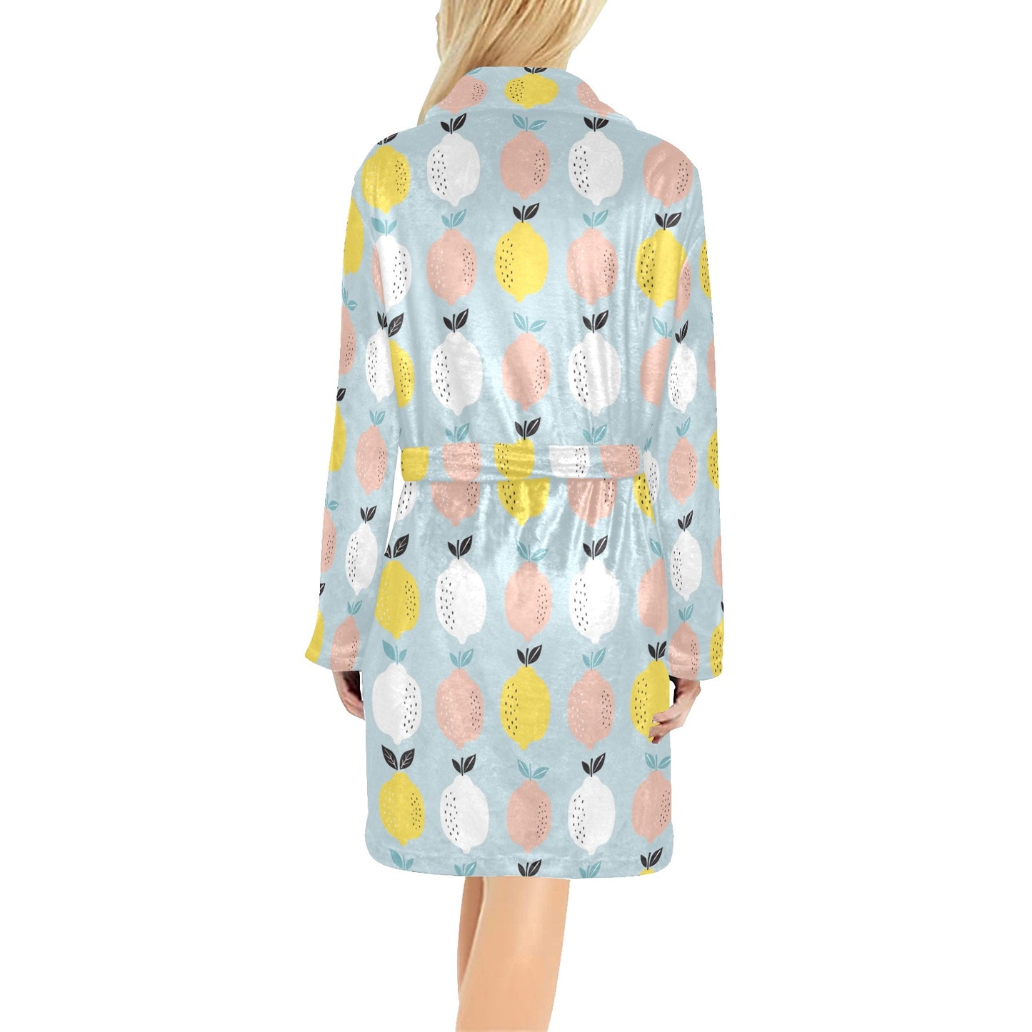 Citrus  Pattern Print Design 03 Women's Fleece Robe