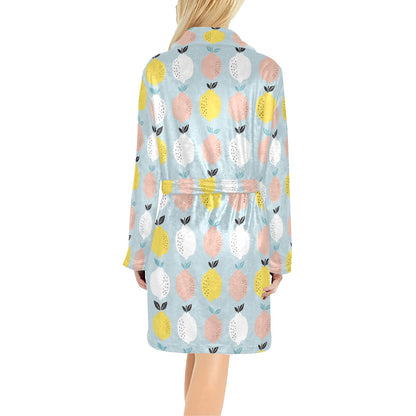 Citrus  Pattern Print Design 03 Women's Fleece Robe