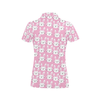 Rabbit Print Design LKS401 Women's Polo Shirt