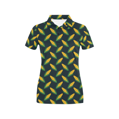 Corn Pattern Print Design 02 Women's Polo Shirt
