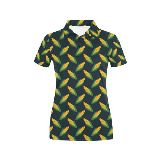 Corn Pattern Print Design 02 Women's Polo Shirt