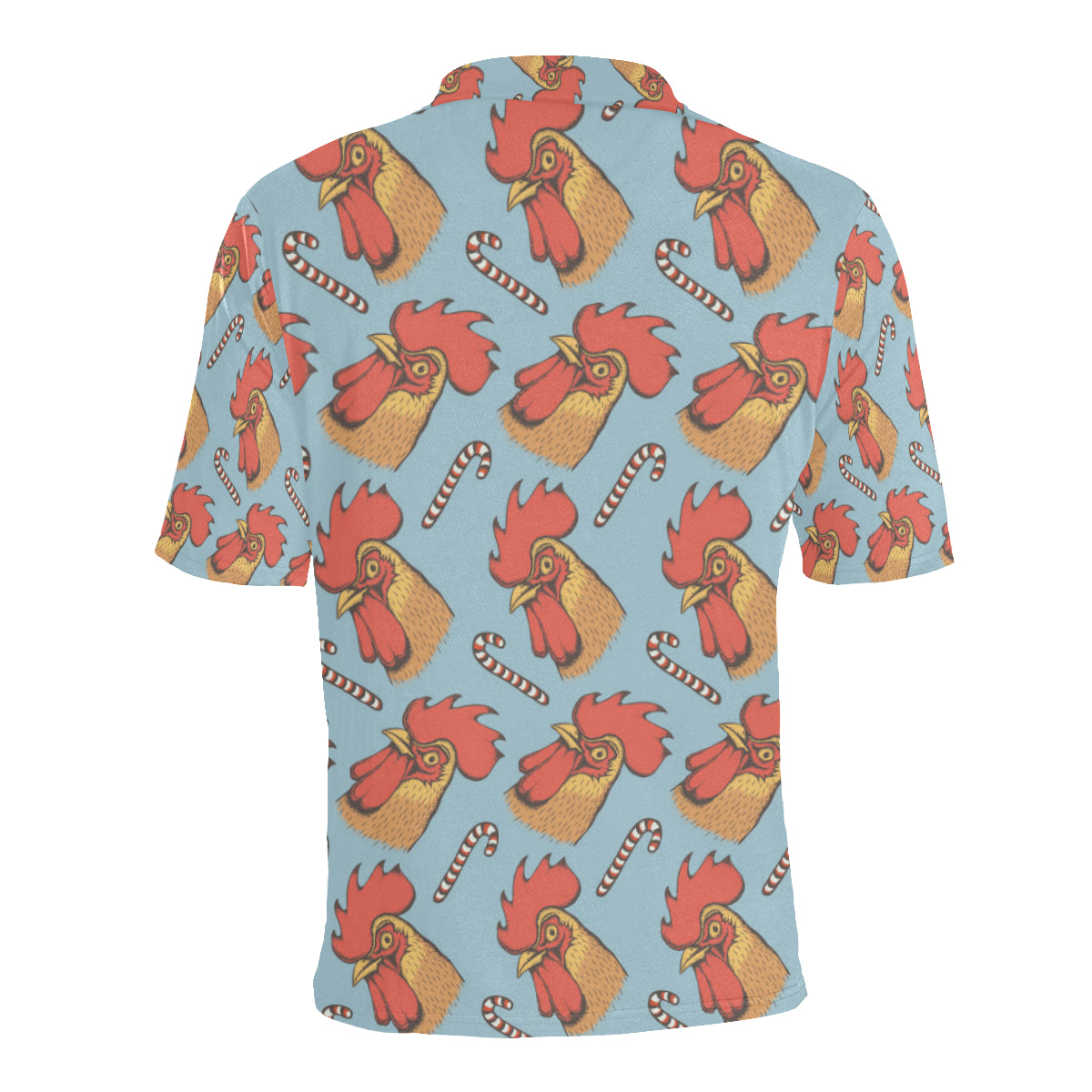 Rooster Pattern Print Design A05 Men Polo Shirt