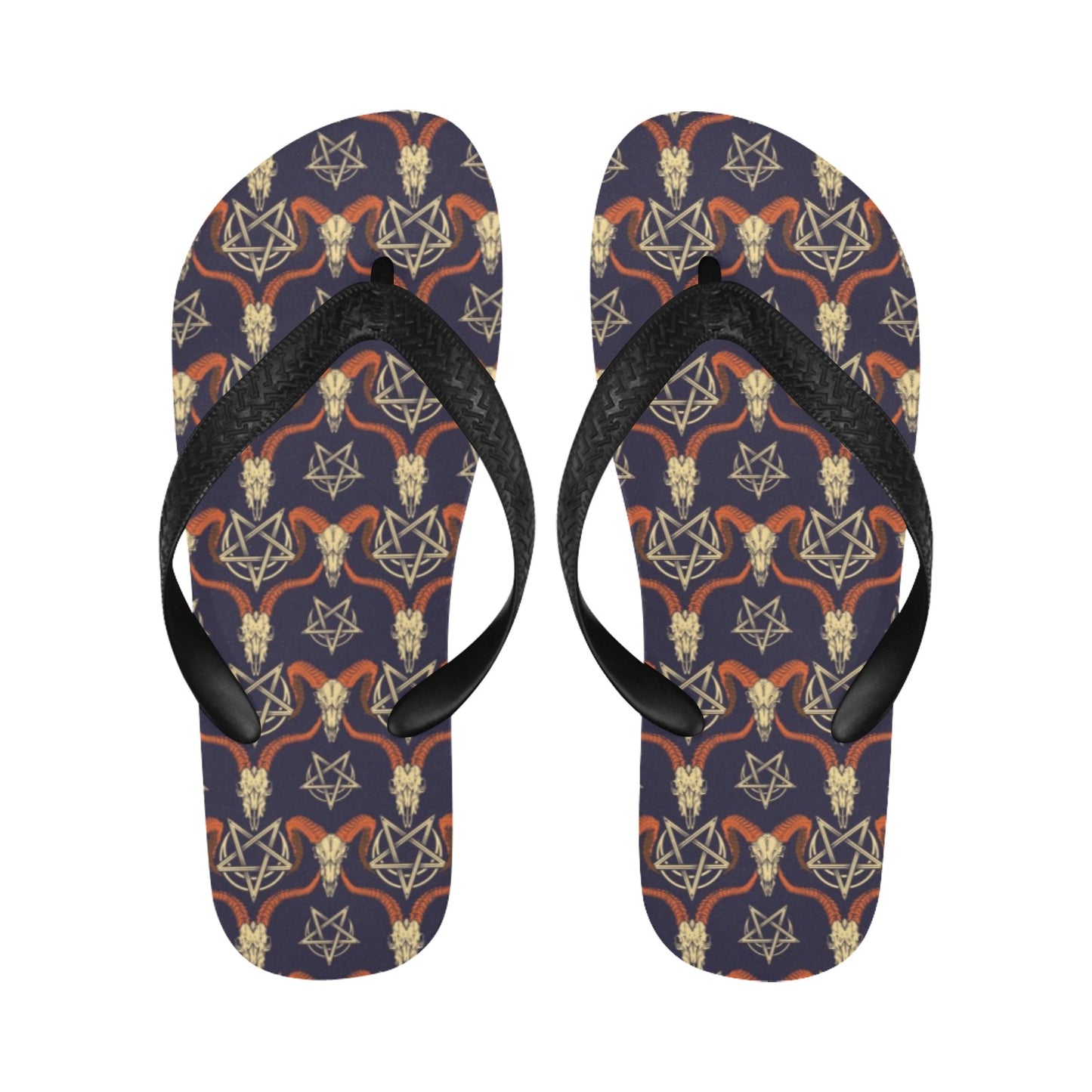 Buffalo Head Print Design LKS403 Flip Flops