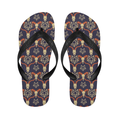 Buffalo Head Print Design LKS403 Flip Flops