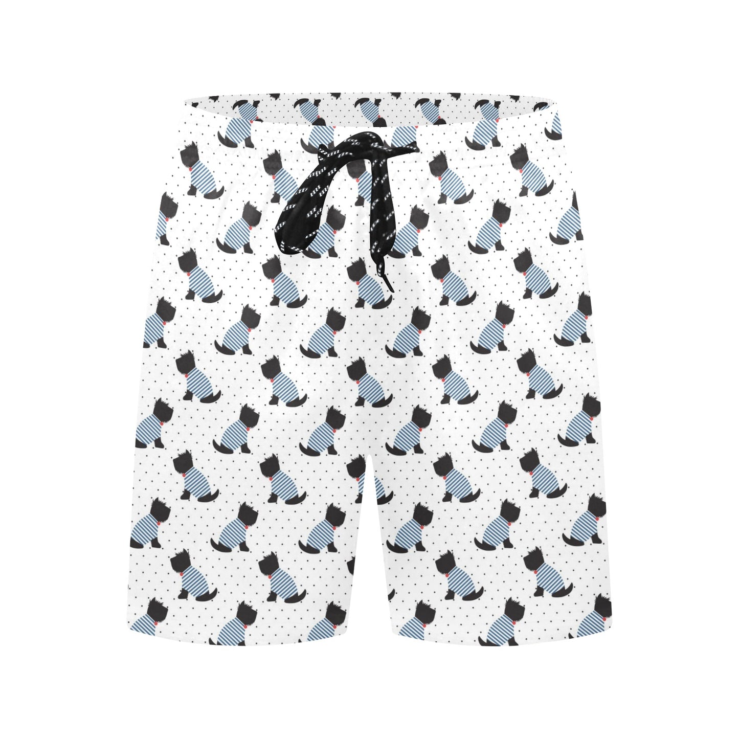 Scottish Terriers Print Design LKS3013 Men's Swim Trunks Beach Shorts