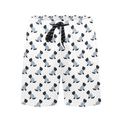 Scottish Terriers Print Design LKS3013 Men's Swim Trunks Beach Shorts