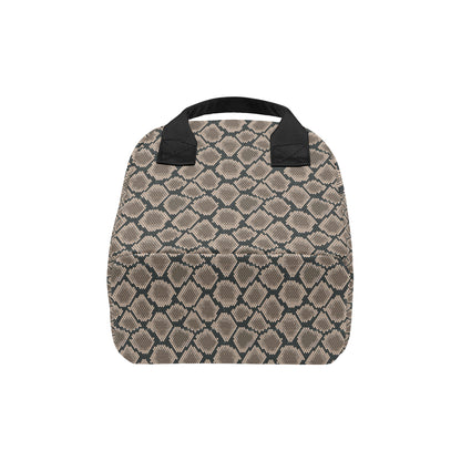 Snake Skin Design Print Insulated Lunch Bag