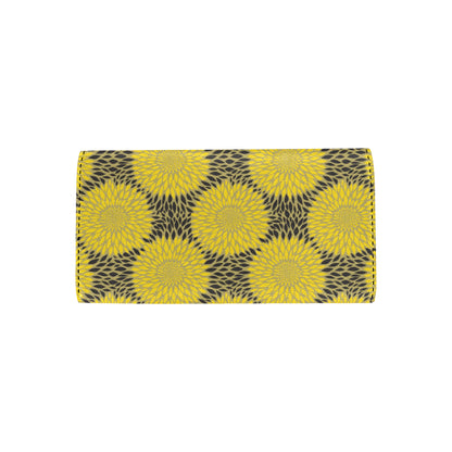 Sunflower Pattern Print Design SF06 Women's Trifold Wallet