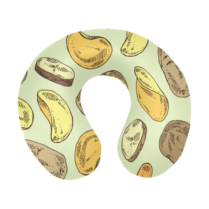 Potato Pattern Print Design A03 U-Shaped Travel Neck Pillow