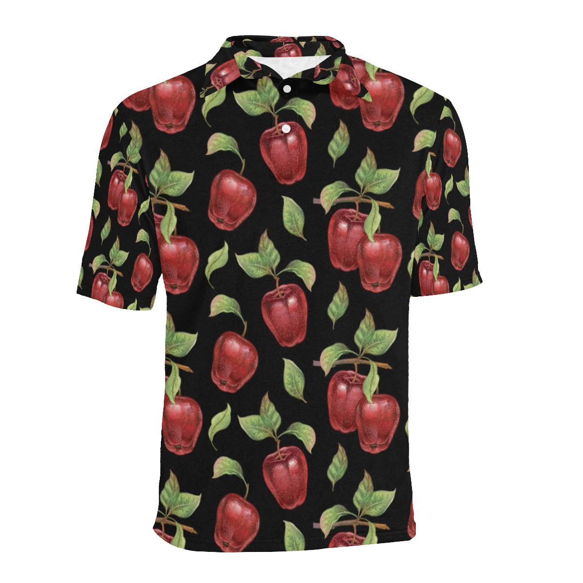 Apple Pattern Print Design AP011 Men Polo Shirt
