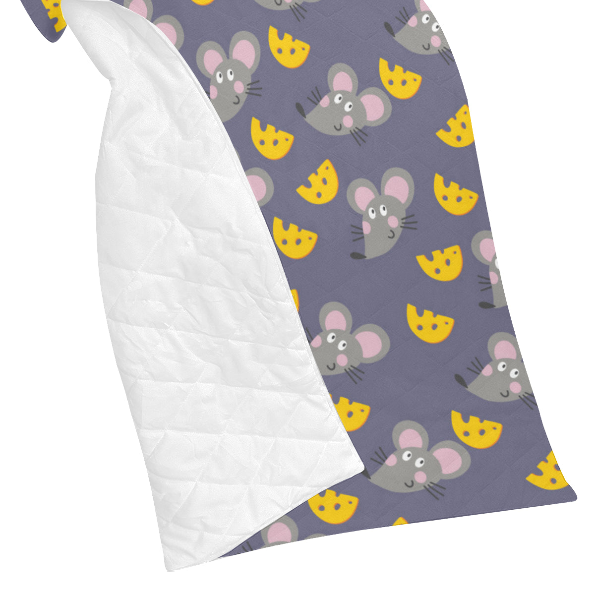 Rat With Cheese Pattern Print Design 01 Premium Quilt