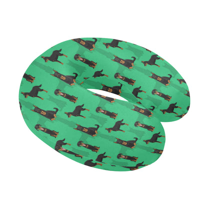Beauceron Pattern Print Design 01 U-Shaped Travel Neck Pillow