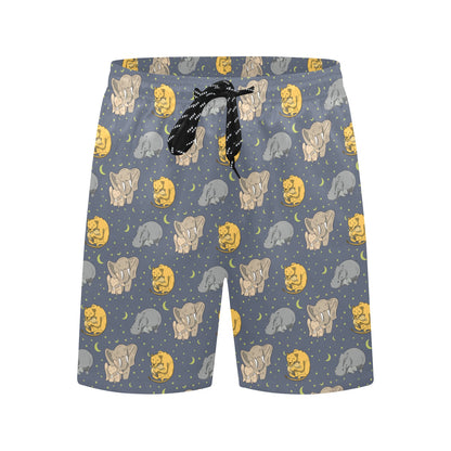 Safari Elephant Lion Print Design LKS303 Men's Swim Trunks Beach Shorts