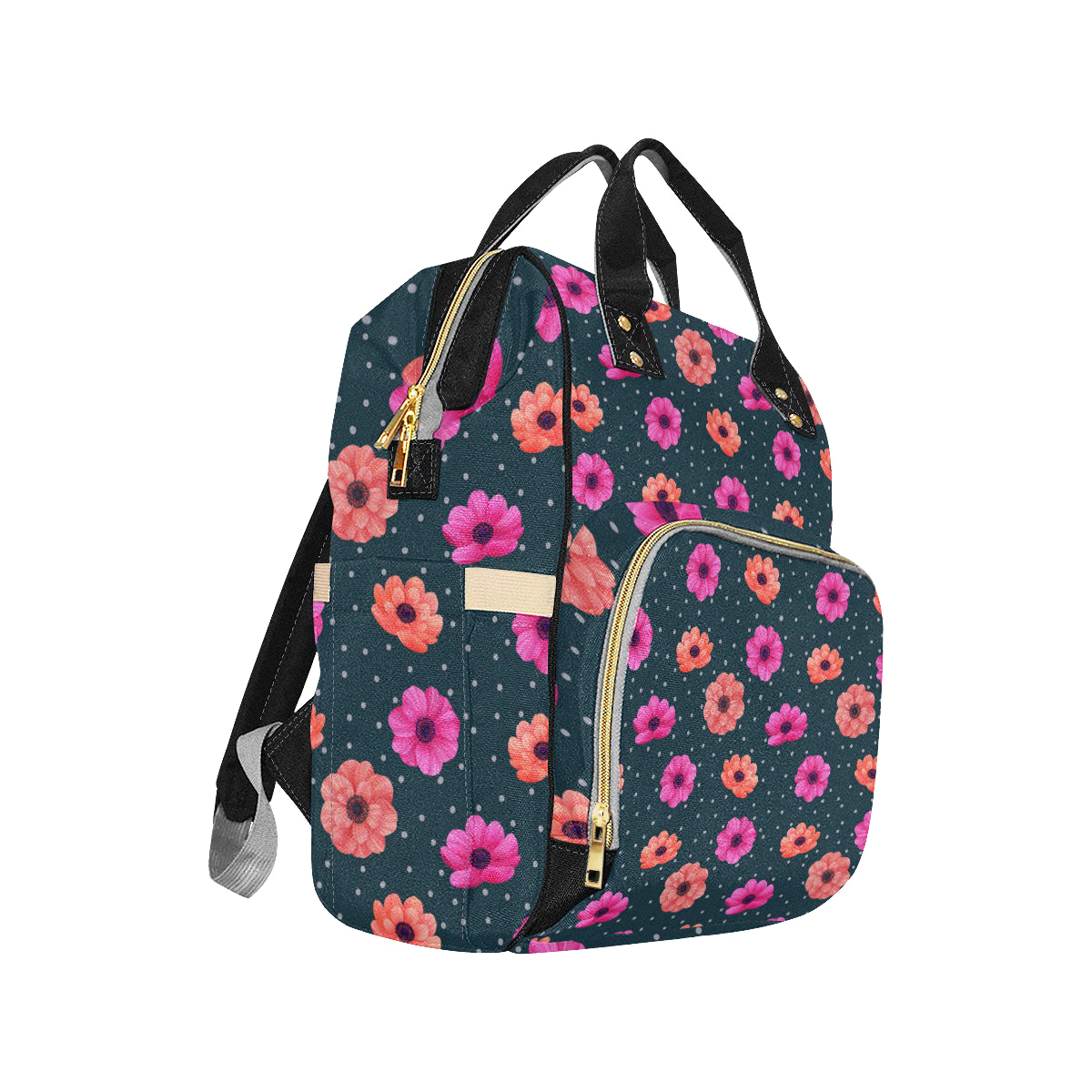 Anemone Pattern Print Design AM08 Diaper Bag Backpack