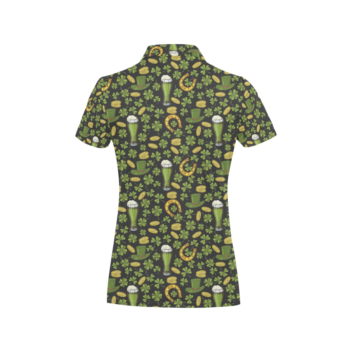 Clover St Patricks Pattern Print Design 03 Women's Polo Shirt