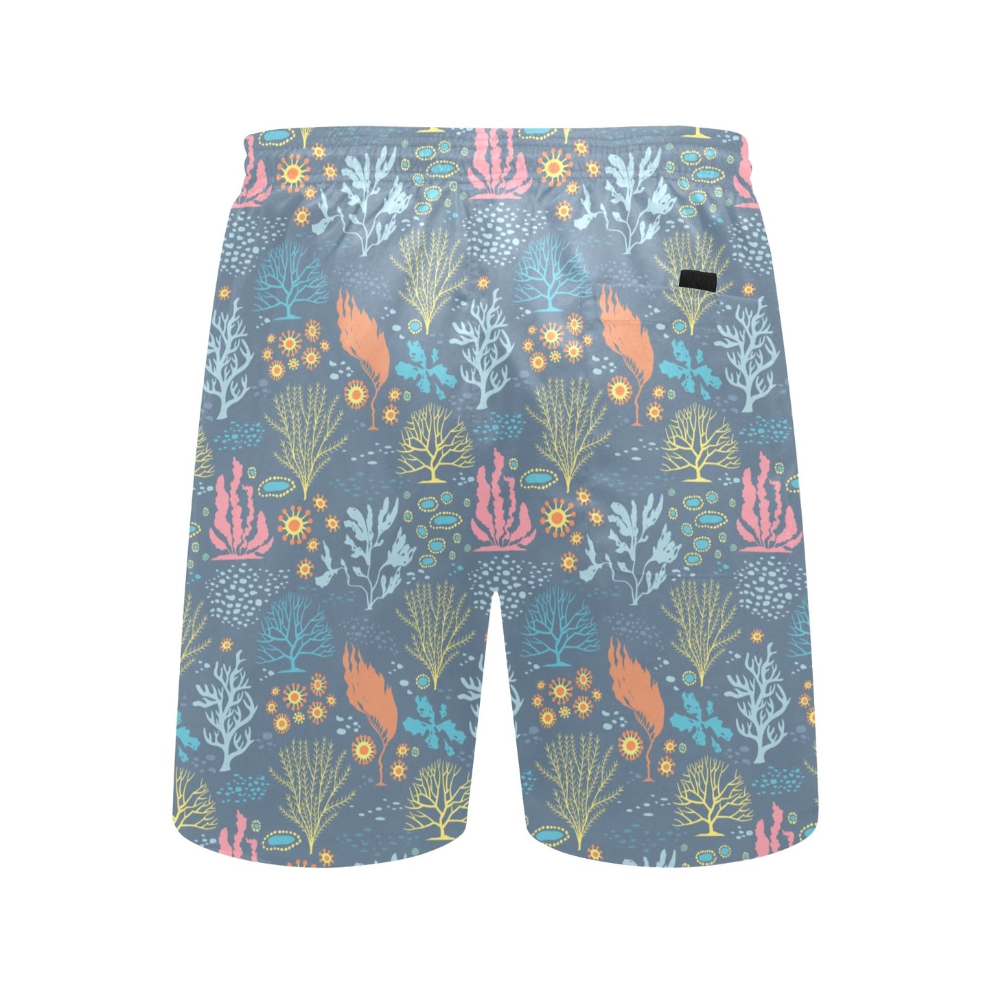 Seaweed Print Design LKS304 Men's Swim Trunks Beach Shorts
