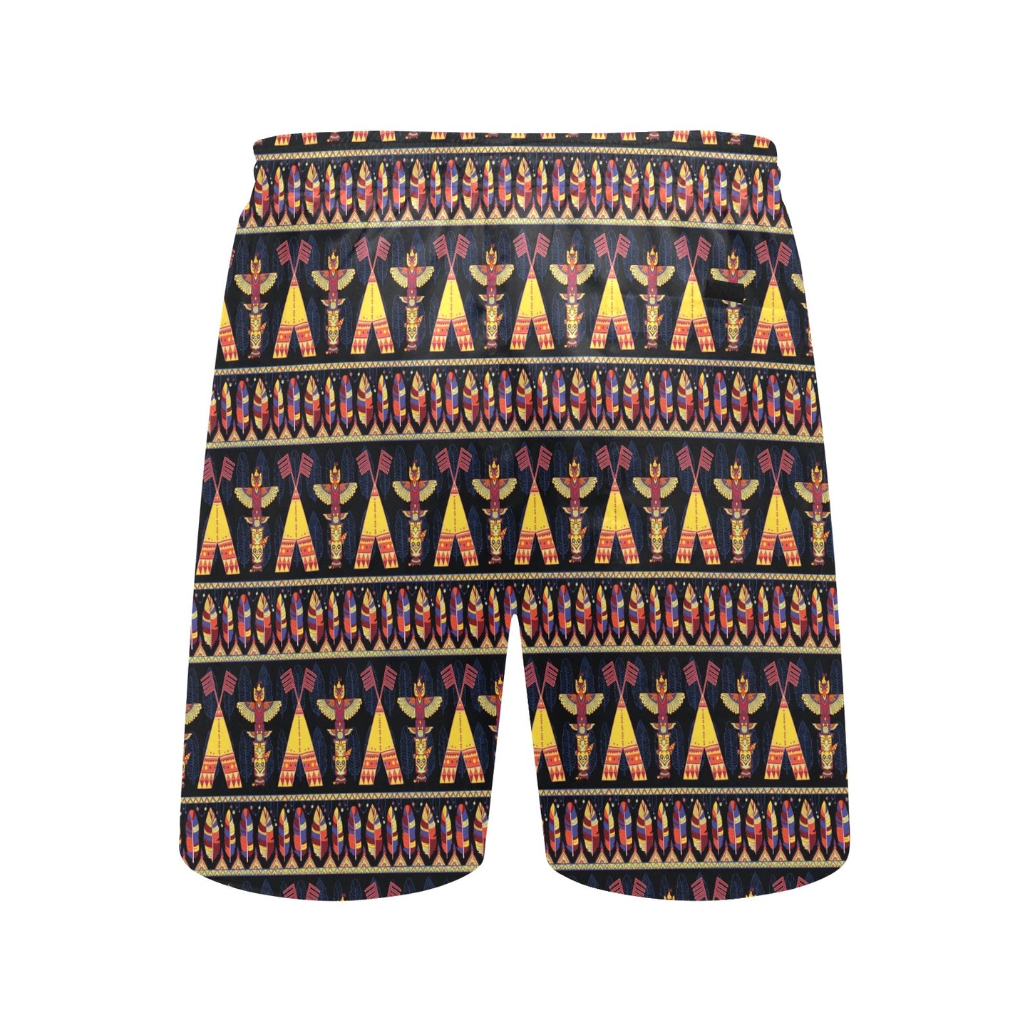Totem Pole Design Men's Swim Trunks Beach Shorts