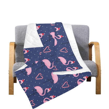 Flamingo Christmas Premium Quilt