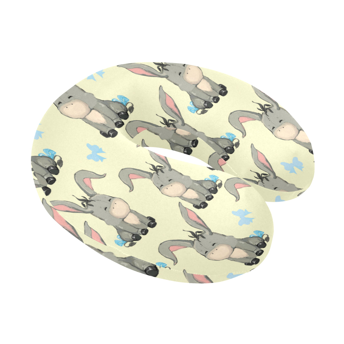 Donkey Baby Pattern Print Design 02 U-Shaped Travel Neck Pillow