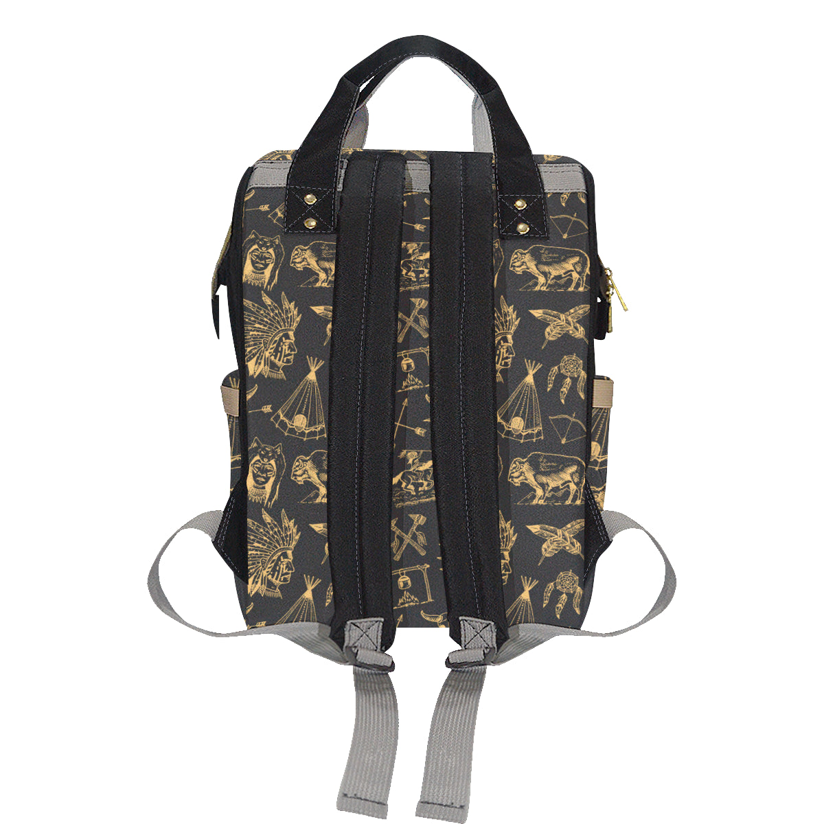 American indian Gold Style Diaper Bag Backpack