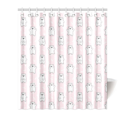 Polar Bear Pattern Print Design PB09 Shower Curtain