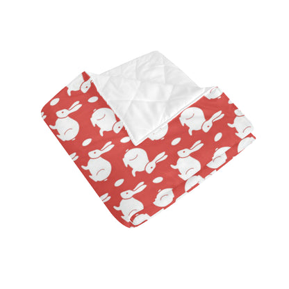 Rabbit Pattern Print Design RB017 Premium Quilt