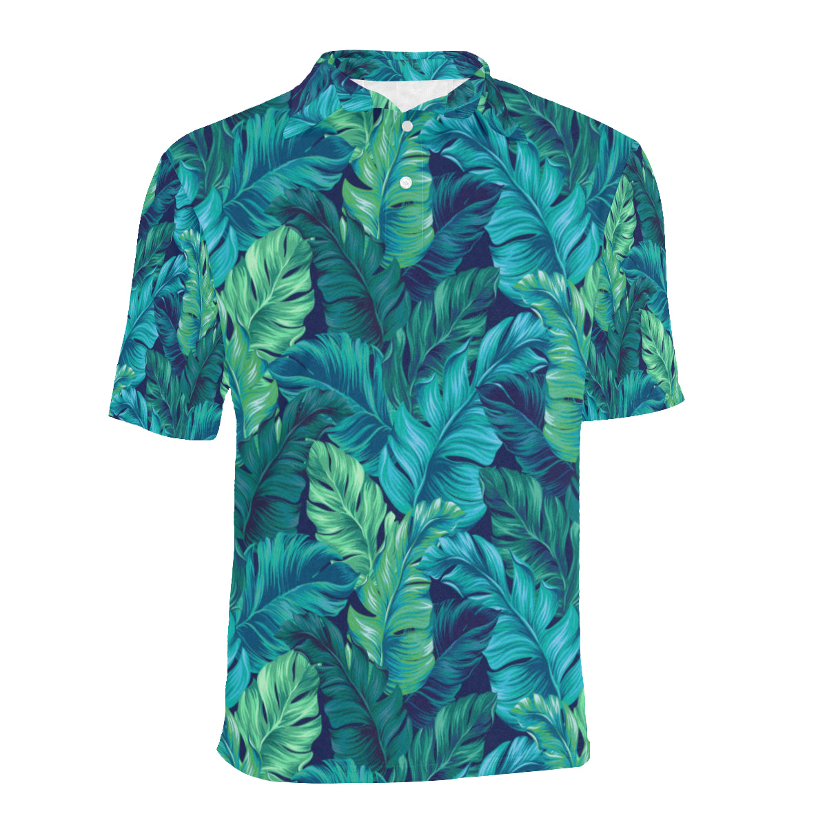 Banana Leaf Pattern Print Design BL05 Men Polo Shirt