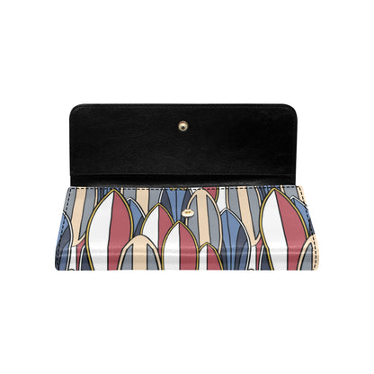 Surf board Pattern Women's Trifold Wallet