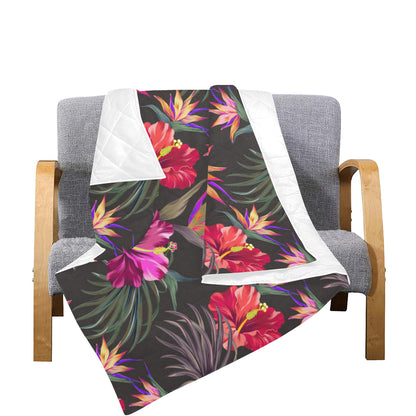 Hibiscus Pattern Print Design HB014 Premium Quilt