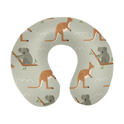 Koala Pattern Print Design 03 U-Shaped Travel Neck Pillow