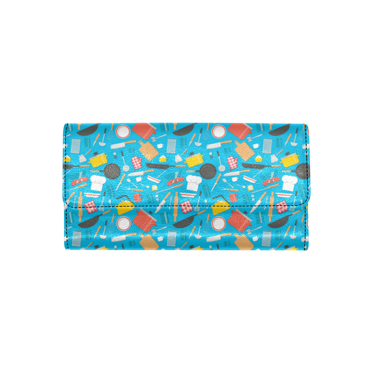Cooking Kitchen Tools Pattern Print Design 03 Women's Trifold Wallet