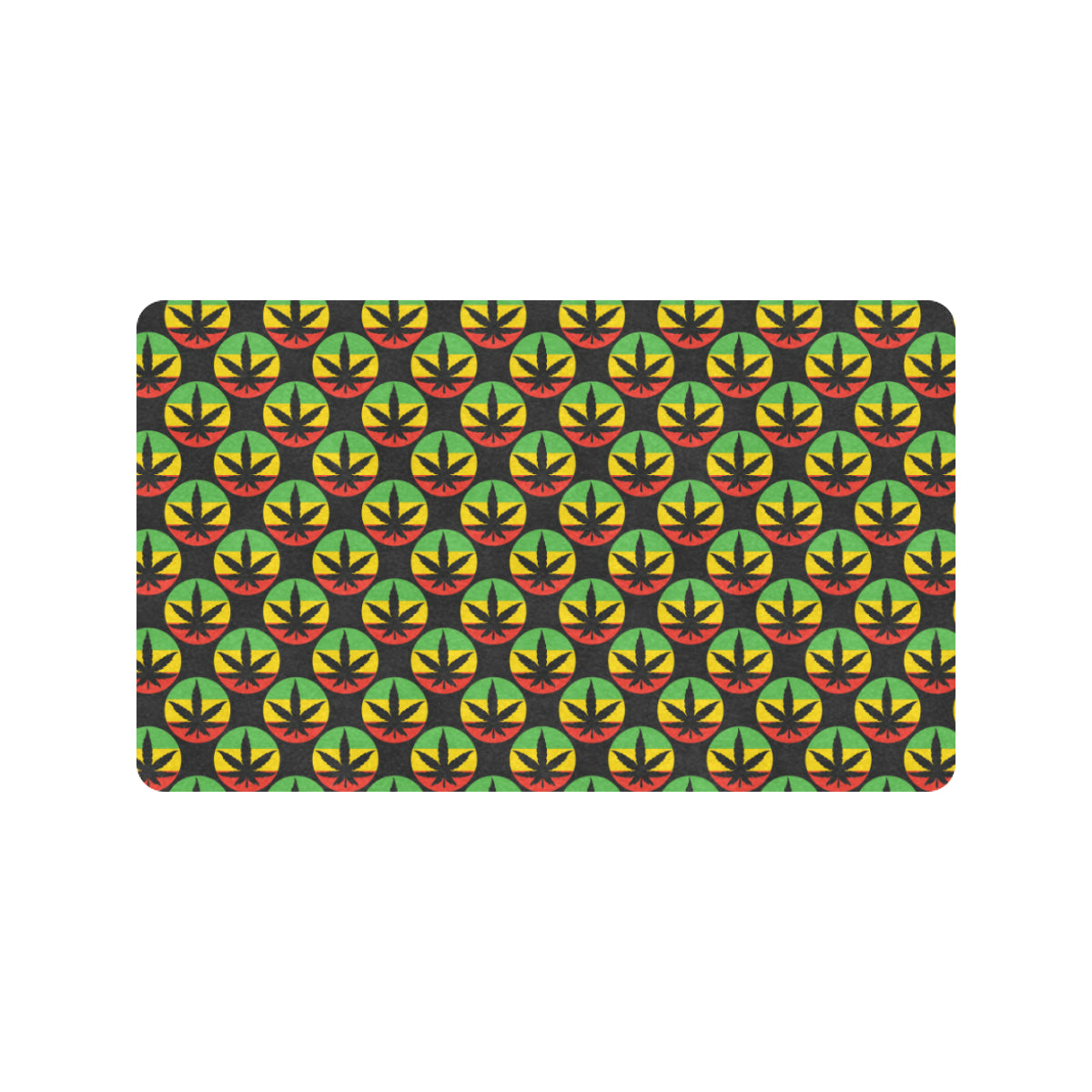 Rasta Reggae Color Design Rubber Doormat