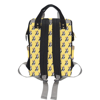 Boston Terrier Pattern Print Design 06 Diaper Bag Backpack