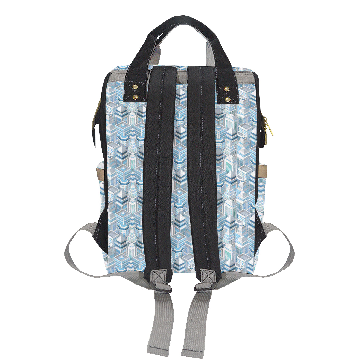 City  Pattern Print Design 03 Diaper Bag Backpack