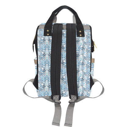 City  Pattern Print Design 03 Diaper Bag Backpack