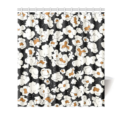 Popcorn Pattern Print Design A02 Shower Curtain