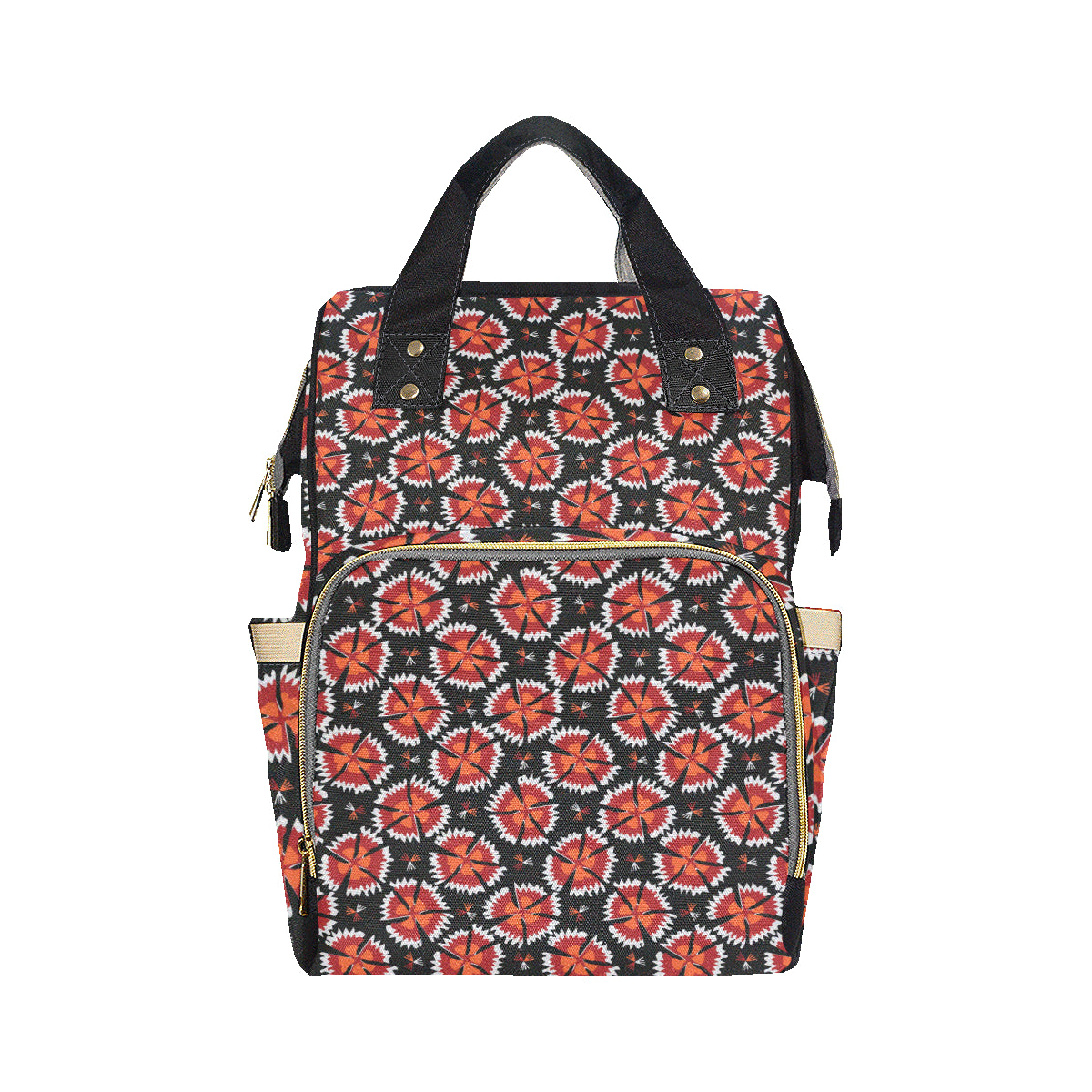 Carnations Pattern Print Design CN03 Diaper Bag Backpack