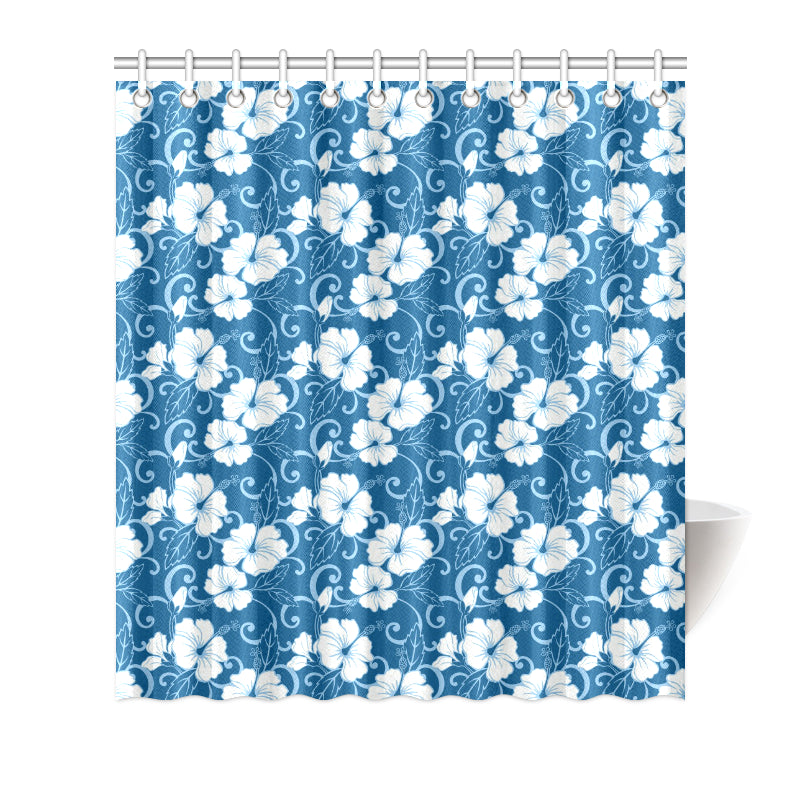 Hibiscus Pattern Print Design HB03 Shower Curtain