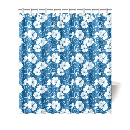 Hibiscus Pattern Print Design HB03 Shower Curtain