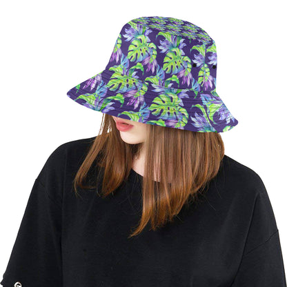 Tropical Flower Pattern Print Design TF019 Unisex Bucket Hat