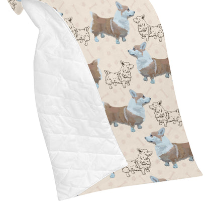 Pembroke Welsh Corgis Pattern Print Design A03 Premium Quilt